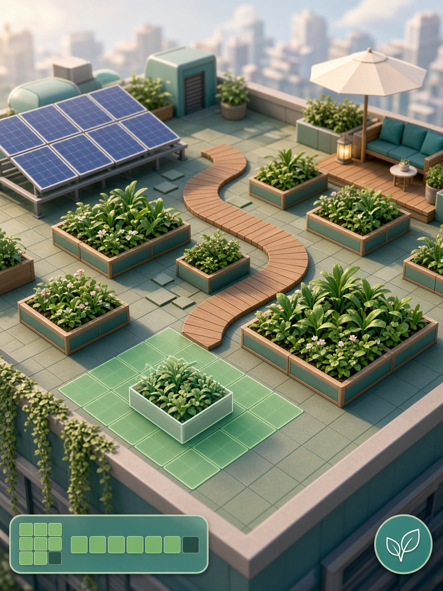 Arranging Sky Garden planters along an Access Path